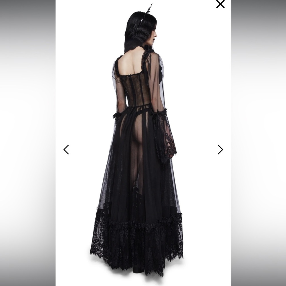 NWT Black Widow Dance with Death with Red lace Dress - Picture 3 of 12